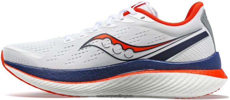 Saucony Men Boston Endorphin Speed 3 White/Navy 0066X107