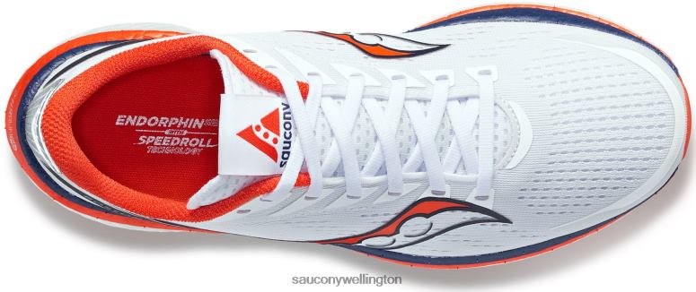 Saucony Men Boston Endorphin Speed 3 White/Navy 0066X107