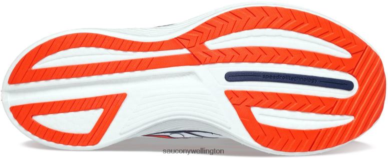 Saucony Men Boston Endorphin Speed 3 White/Navy 0066X107