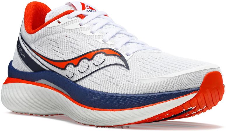 Saucony Men Boston Endorphin Speed 3 White/Navy 0066X107