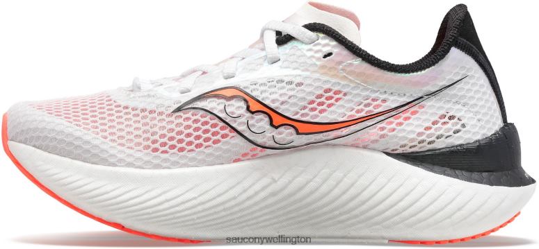 Saucony Men Endorphin Pro 3 White/Black/ViZiRed 0066X104