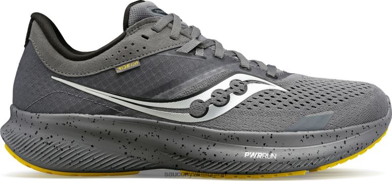 Saucony Men Ride 16 Gravel/Sulphur 0066X7