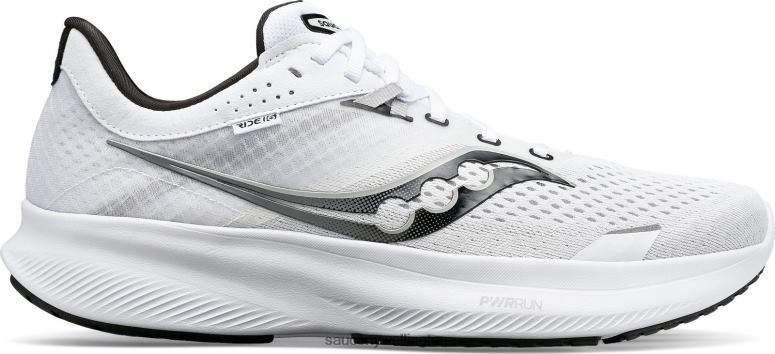 Saucony Men Ride 16 White/Black 0066X10 Saucony Men Ride 16 White/Black 0066X10