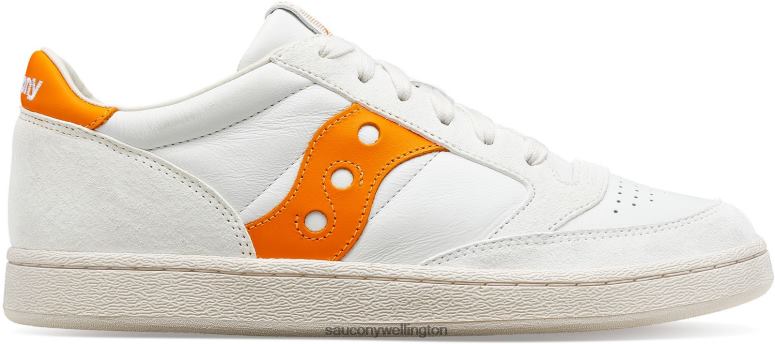 Saucony Men Jazz Court Premium White/Orange 0066X165