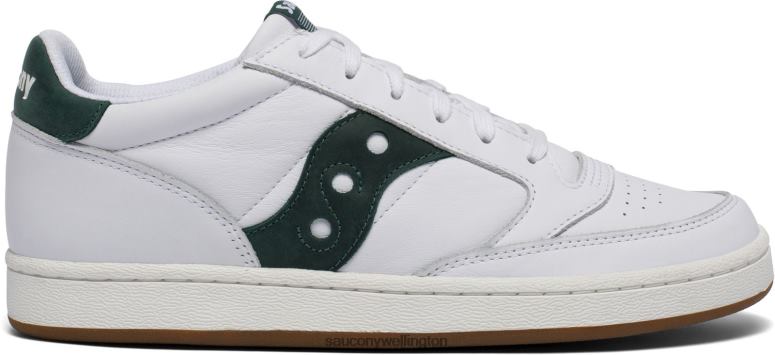 Saucony Men Jazz Court White/Green 0066X169