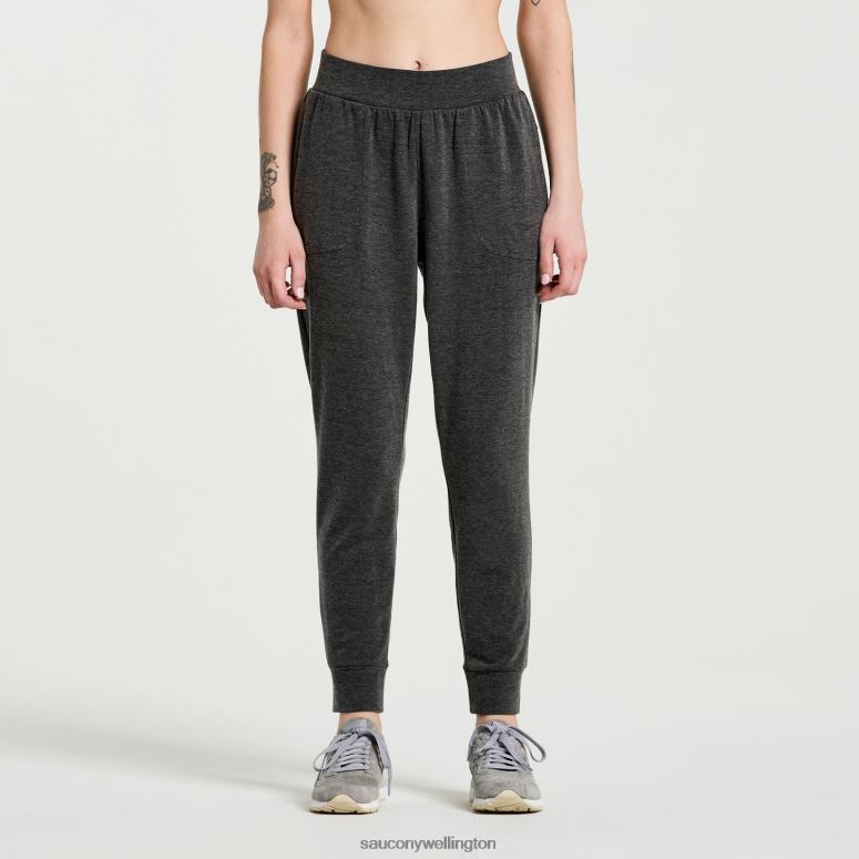 Saucony Women Boston Pant Black Heather 0066X826