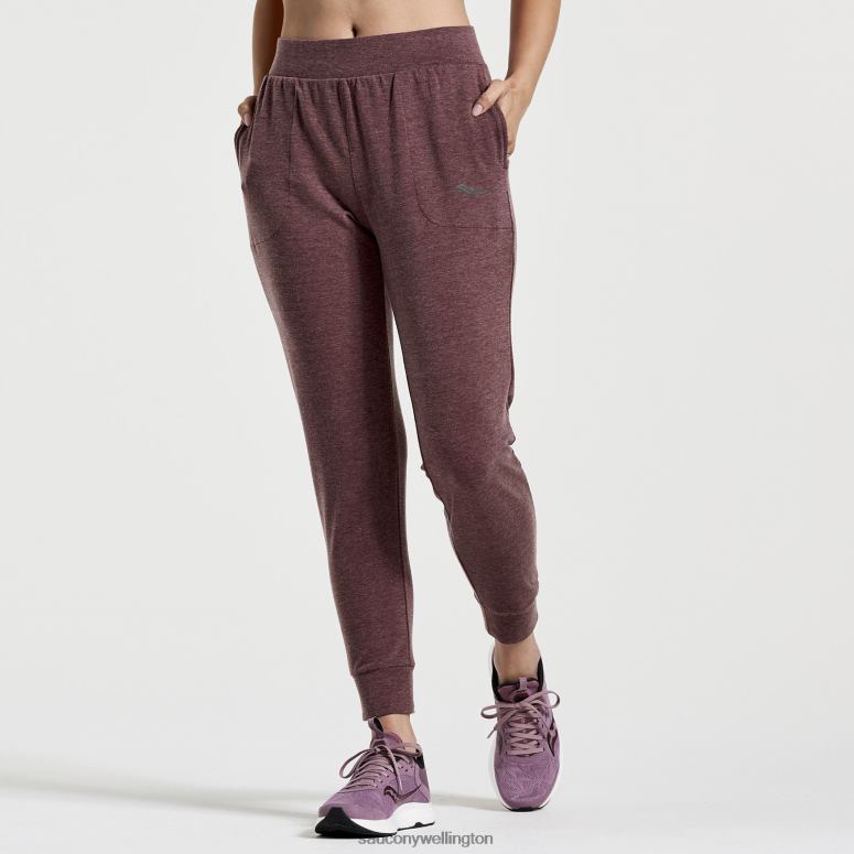 Saucony Women Boston Pant Stone Heather 0066X828