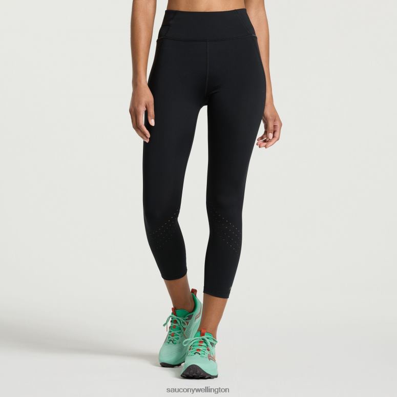 Saucony Women Explorer Utility Crop Tight Black 0066X815