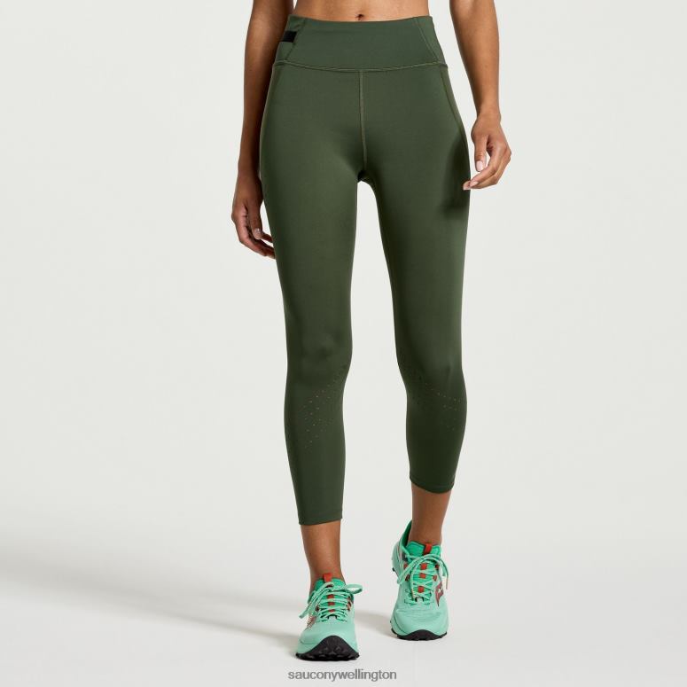 Saucony Women Explorer Utility Crop Tight Climbing Ivy 0066X816