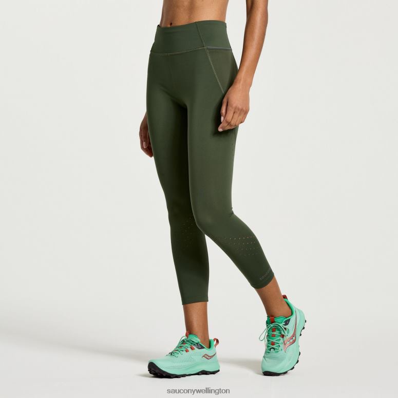 Saucony Women Explorer Utility Crop Tight Climbing Ivy 0066X816