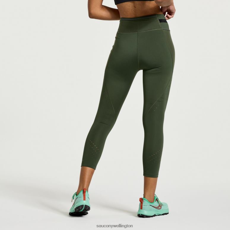 Saucony Women Explorer Utility Crop Tight Climbing Ivy 0066X816