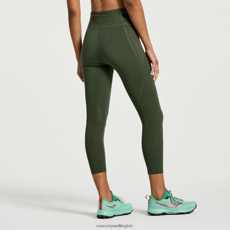 Saucony Women Explorer Utility Crop Tight Climbing Ivy 0066X816