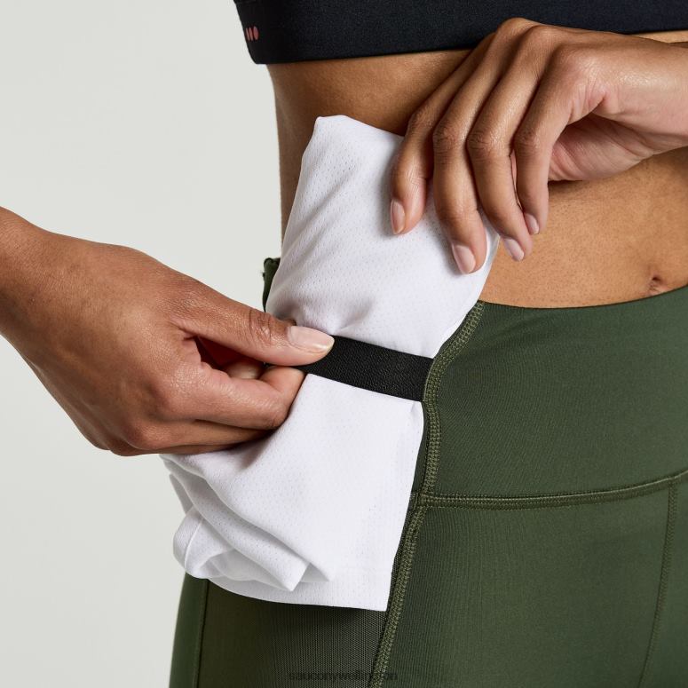 Saucony Women Explorer Utility Crop Tight Climbing Ivy 0066X816