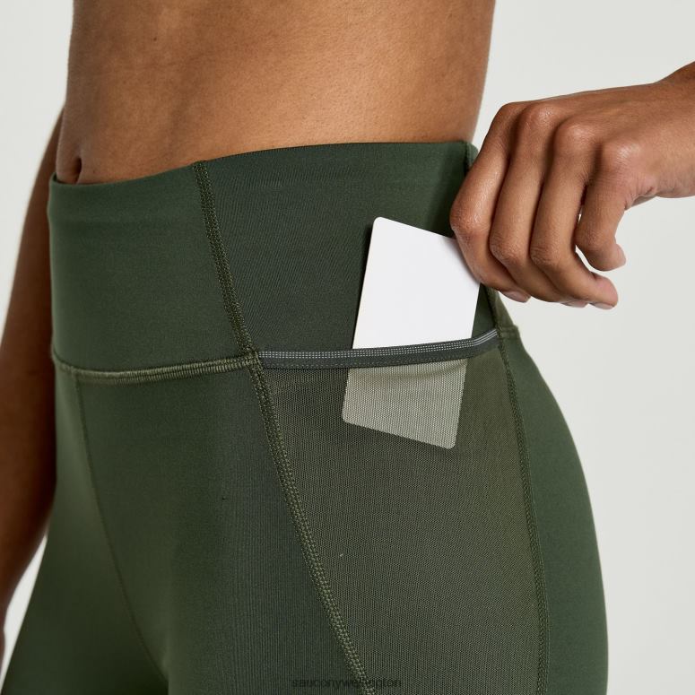 Saucony Women Explorer Utility Crop Tight Climbing Ivy 0066X816