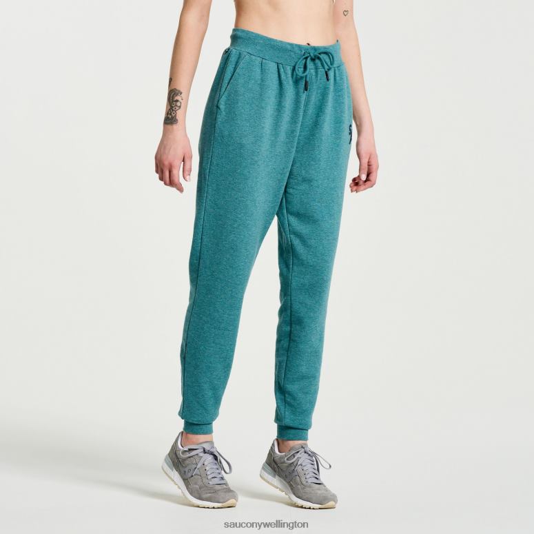 Saucony Women Rested Sweatpant North Atlantic Heather Graphic 0066X851