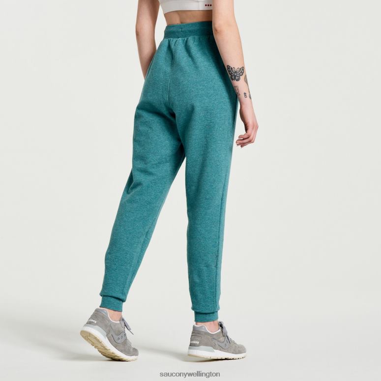 Saucony Women Rested Sweatpant North Atlantic Heather Graphic 0066X851