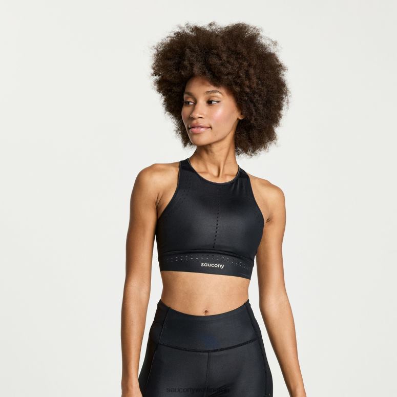 Saucony Women Pinnacle Bra Top Black 0066X802