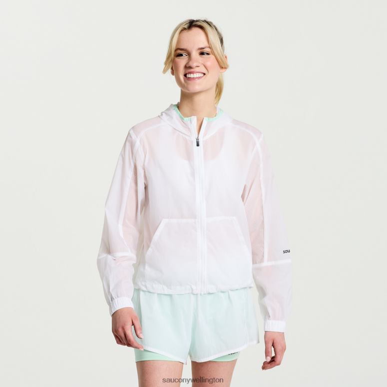 Saucony Women Elevate Packaway Jacket White 0066X714