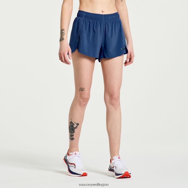 Saucony Women Boston Time Trial 3 Short Sodalite 0066X861