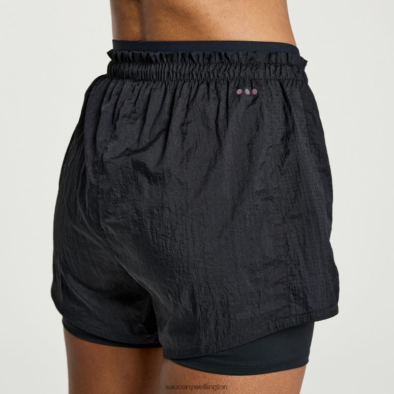 Saucony Women Elevate 4 2-in-1 Short Black 0066X822
