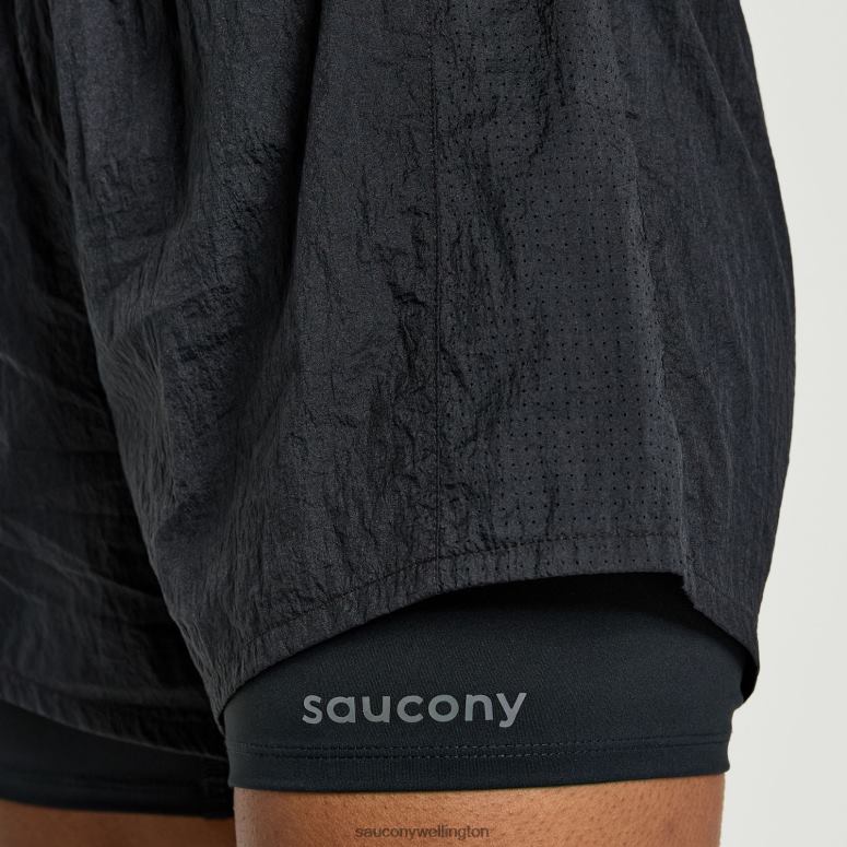 Saucony Women Elevate 4 2-in-1 Short Black 0066X822