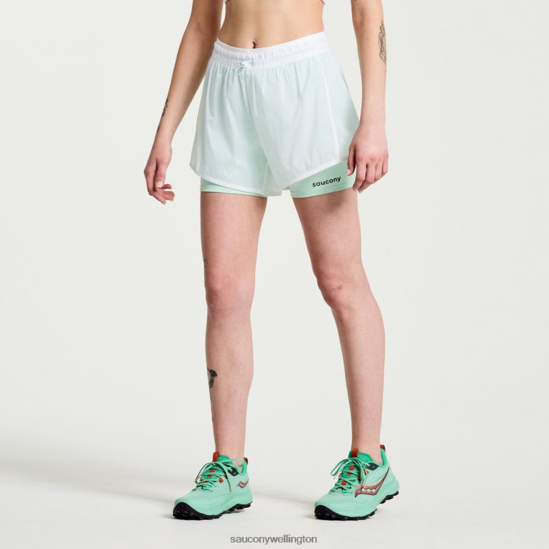 Saucony Women Elevate 4 2-in-1 Short White 0066X824