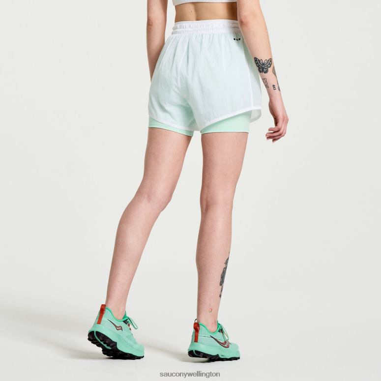 Saucony Women Elevate 4 2-in-1 Short White 0066X824