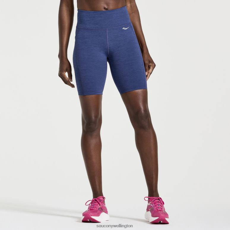 Saucony Women Fortify 8 Biker Short Sodalite Heather 0066X834