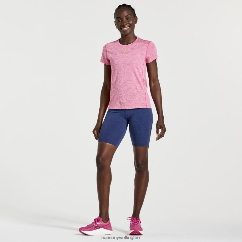 Saucony Women Fortify 8 Biker Short Sodalite Heather 0066X834