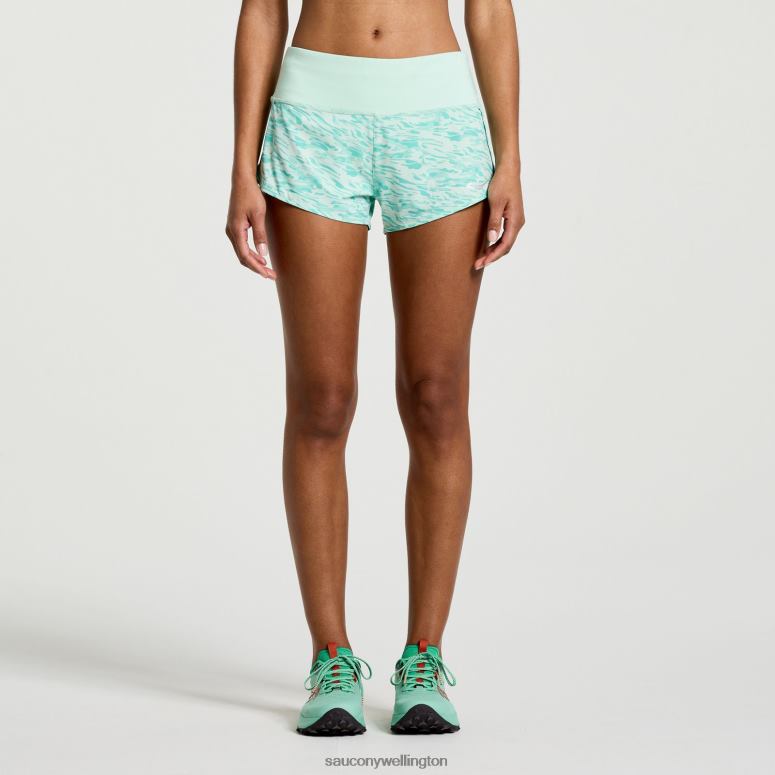 Saucony Women Outpace 2.5 Split Short Atmos Wave Print 0066X837