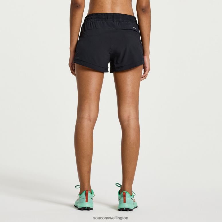 Saucony Women Outpace 2.5 Split Short Black 0066X835