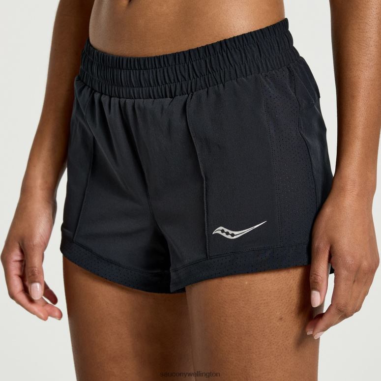 Saucony Women Outpace 2.5 Split Short Black 0066X835