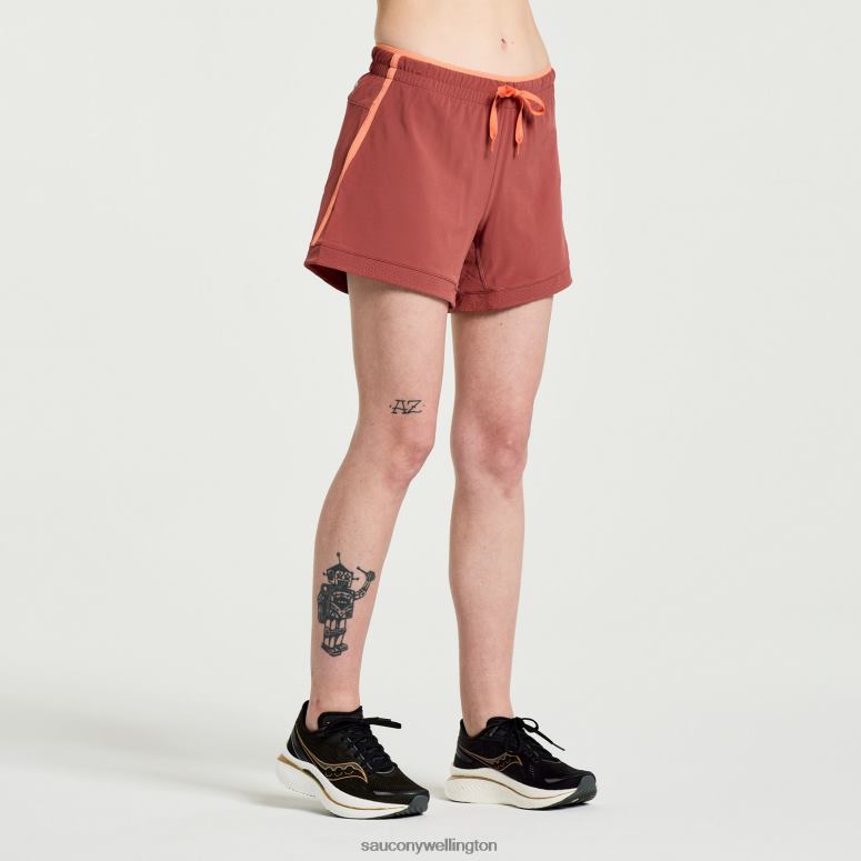 Saucony Women Outpace 5 Short Apple Butter 0066X810