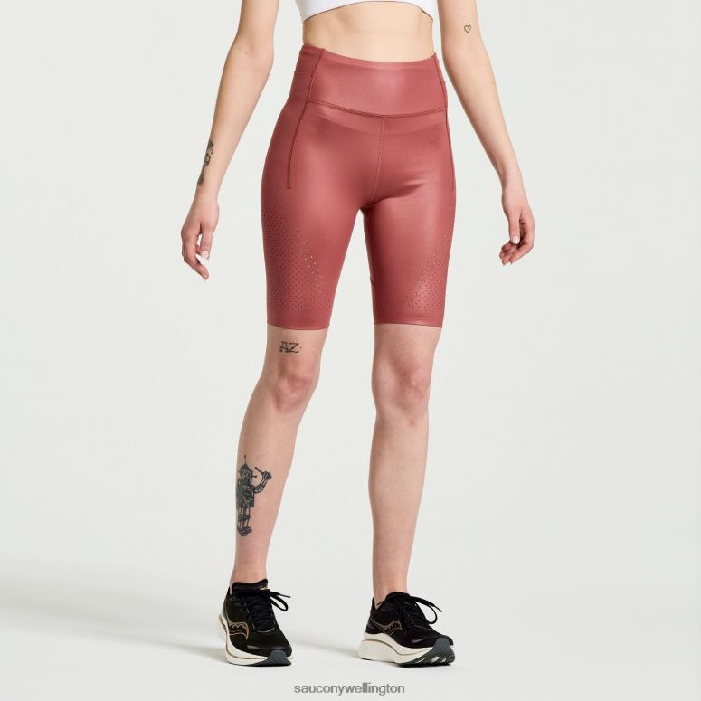 Saucony Women Pinnacle 8 Tight Short Apple Butter 0066X845