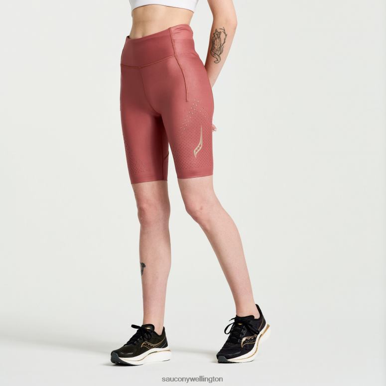 Saucony Women Pinnacle 8 Tight Short Apple Butter 0066X845