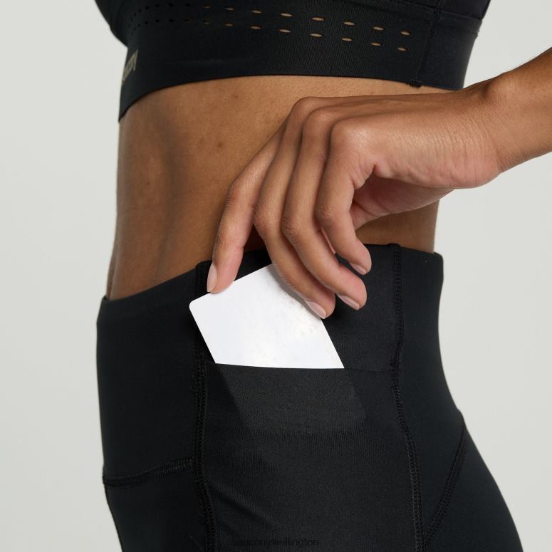 Saucony Women Pinnacle 8 Tight Short Black 0066X846