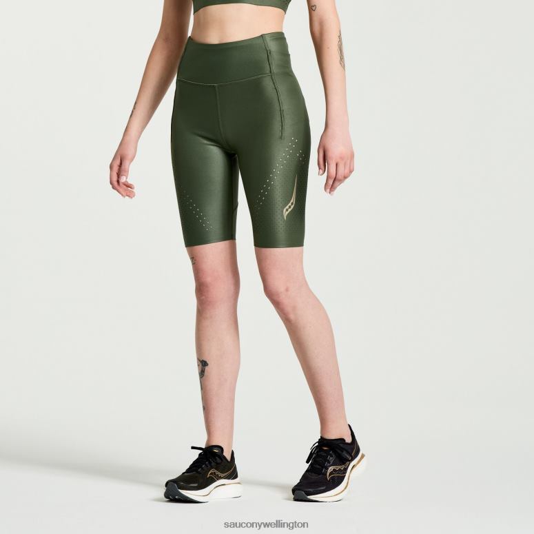 Saucony Women Pinnacle 8 Tight Short Climbing Ivy 0066X847