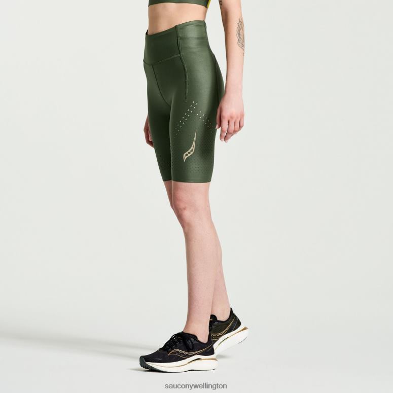 Saucony Women Pinnacle 8 Tight Short Climbing Ivy 0066X847