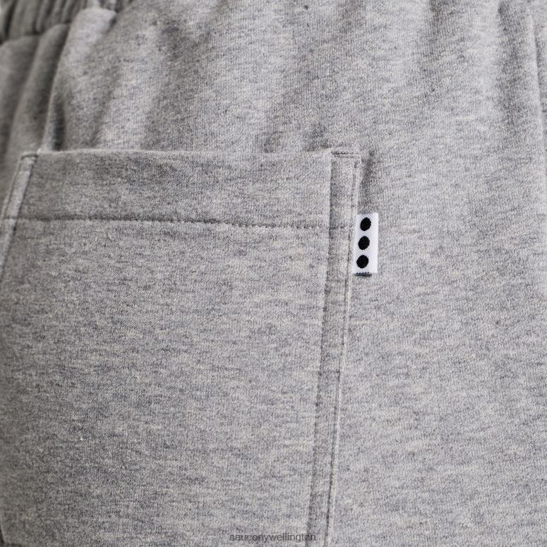 Saucony Women Rested Sweat Short Light Grey Heather Graphic 0066X831