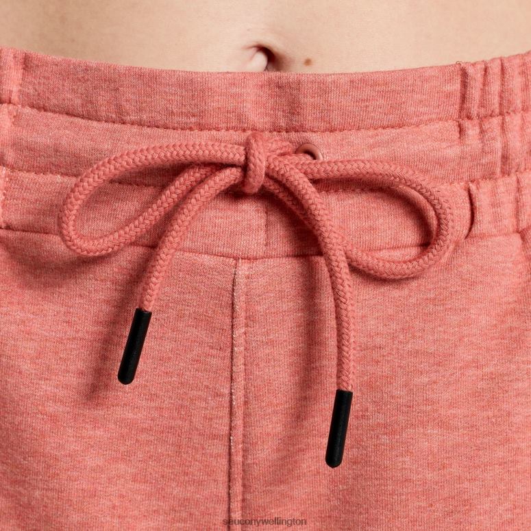 Saucony Women Rested Sweat Short Soot Heather Graphic 0066X832