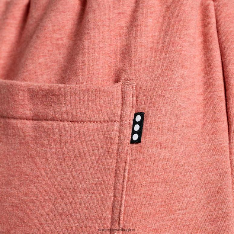 Saucony Women Rested Sweat Short Soot Heather Graphic 0066X832