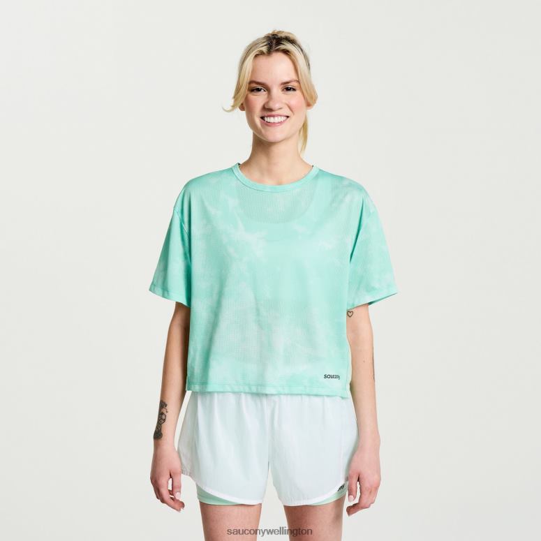 Saucony Women Elevate Short Sleeve Atmos Tie-Dye Print 0066X769