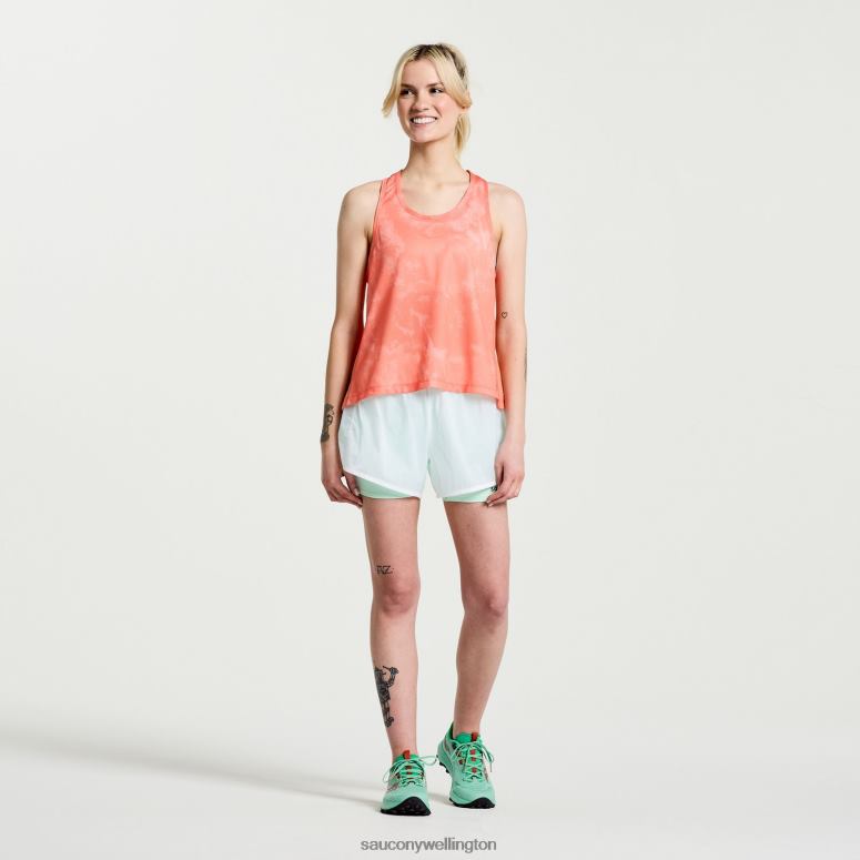 Saucony Women Elevate Tank Top Zenith Tie-Dye Print 0066X749