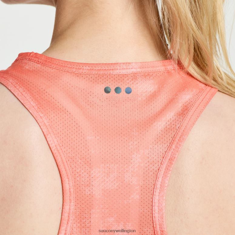 Saucony Women Elevate Tank Top Zenith Tie-Dye Print 0066X749