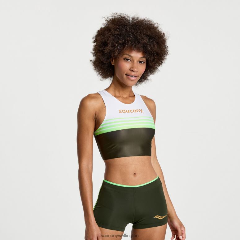 Saucony Women Elite Crop Top Umbra 0066X756