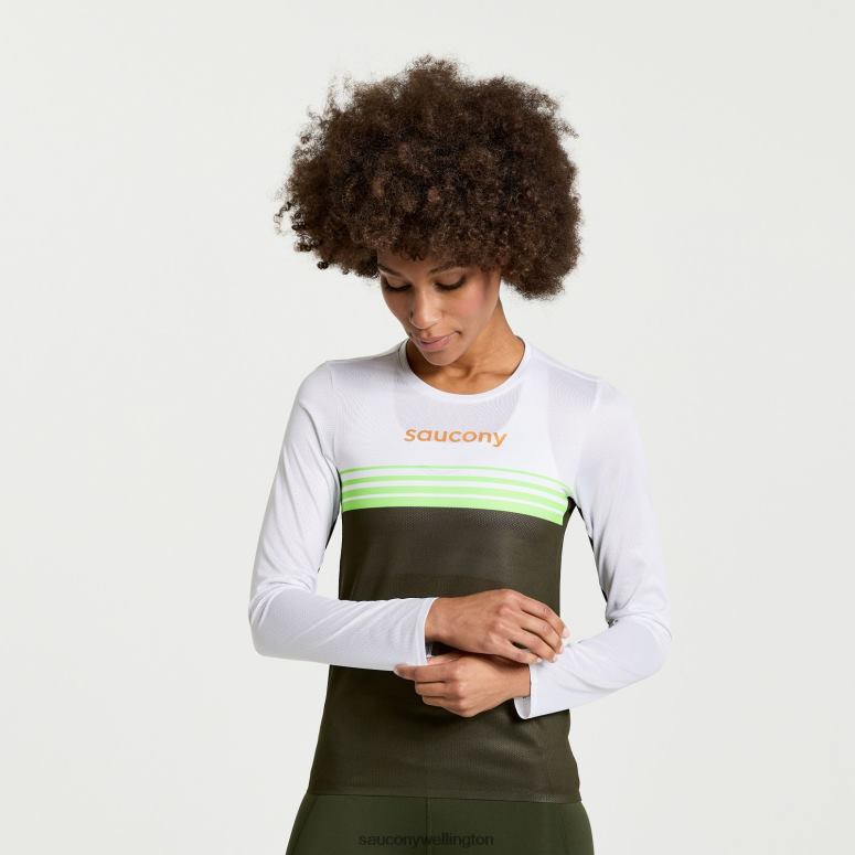 Saucony Women Elite Long Sleeve Umbra 0066X761