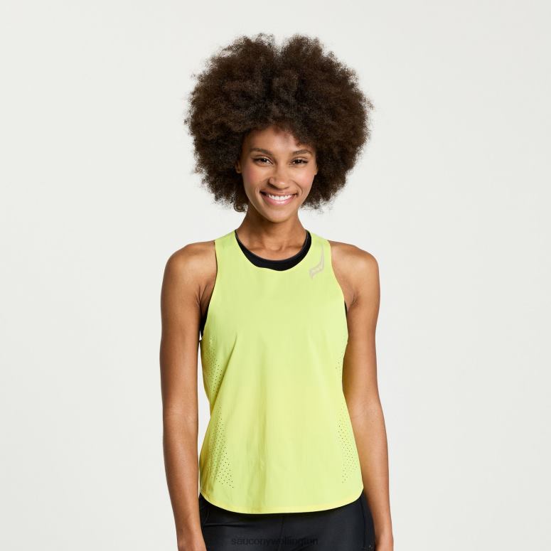 Saucony Women Pinnacle Tank Citron 0066X726