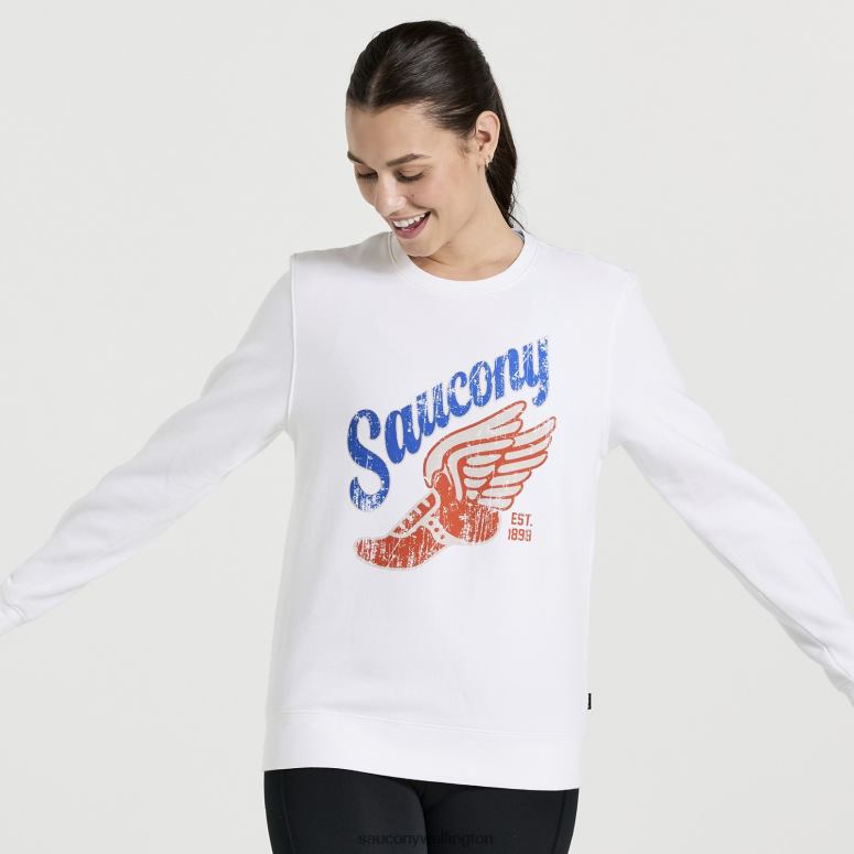 Saucony Women Rested Crewneck White 0066X783