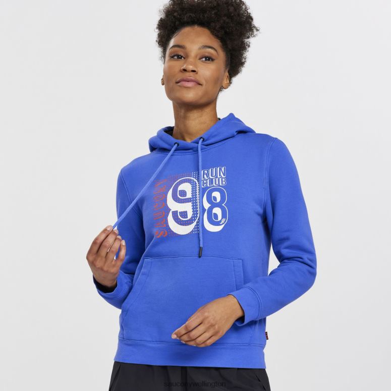 Saucony Women Rested Hoodie Blue Raz 0066X796