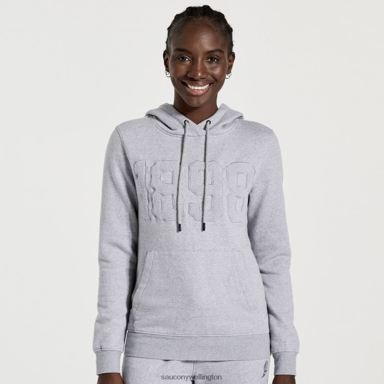 Saucony Women Rested Hoodie Light Grey Heather 0066X797